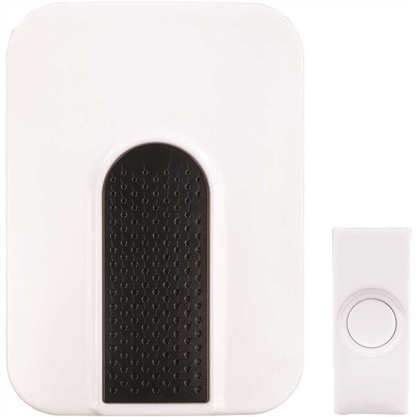 Hampton Bay Wireless Battery Operated Doorbell Kit with 1Push Button